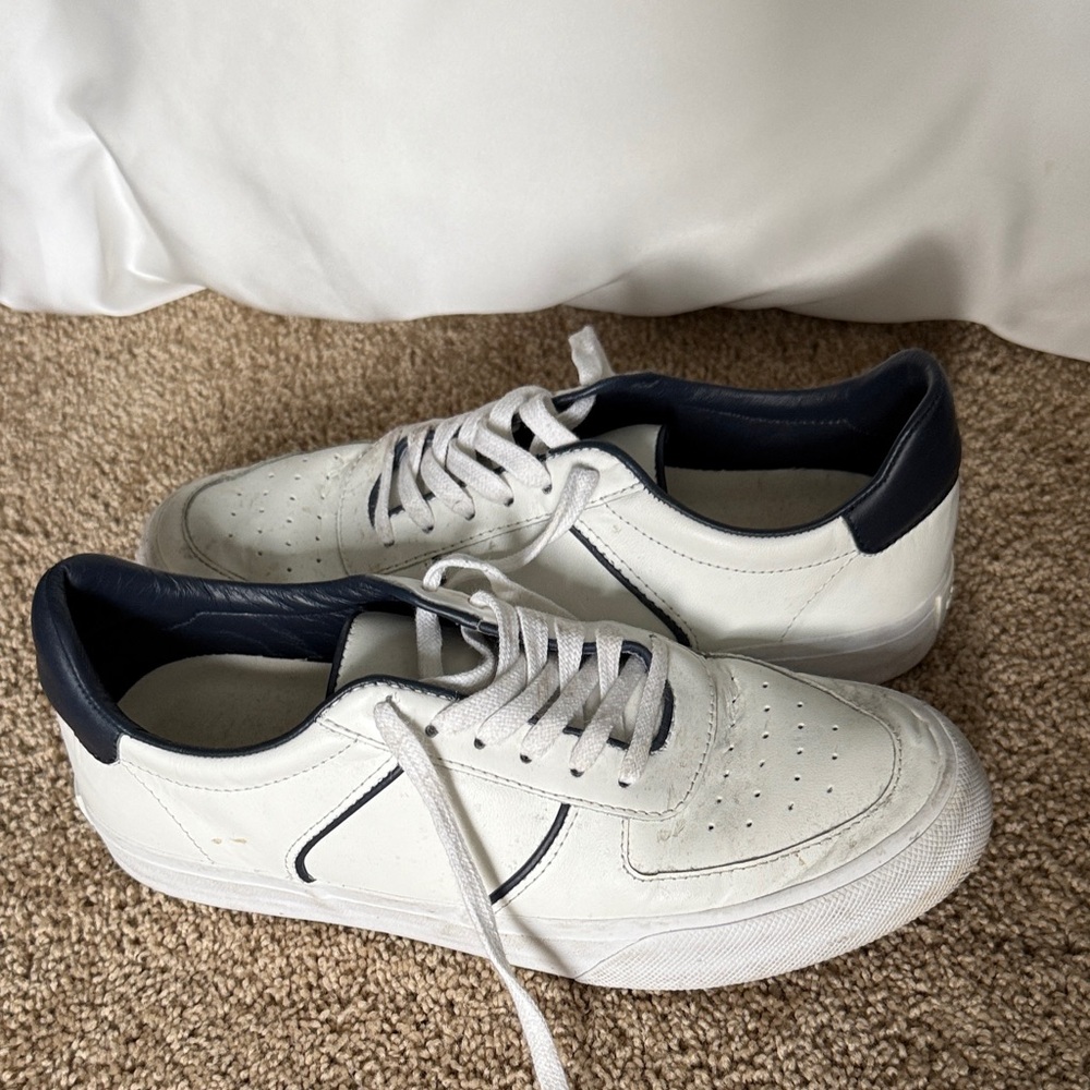 Reformation White and Navy Sneakers